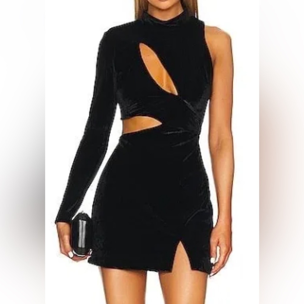 NWT Black One Shoulder Bardot Dress